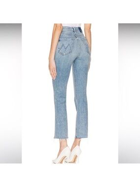 NWT Mother Superior The Tripper Flood Fray jeans in Left in the Dust wash Sz 30